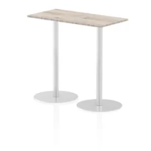 Image of Italia Poseur Table Rectangle 1200/600 Top 1145 High Grey Oak
