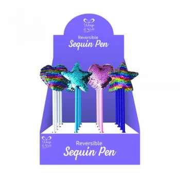 Image of Assorted Sequin Shape Pens Pack of 16 24942-PEN