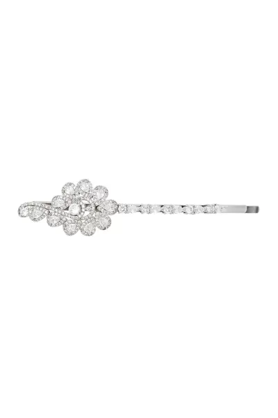 image of Cubic Zirconia Vintage Hair Slide - Gift Pouch