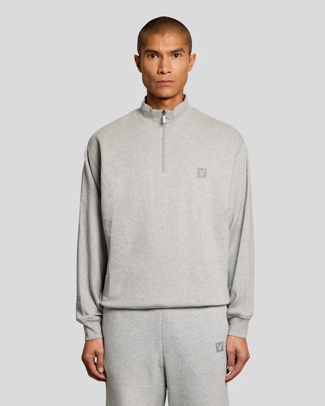 Image of Lyle & Scott 1/4 zip sweatshirt Lyle & Scott Loungewear Gris Male 2XL