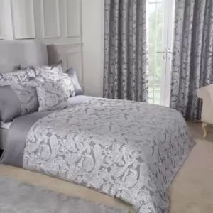 Image of Emma Barclay Duchess Duvet Double Bed Silver, 100% Polyester