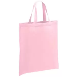 image of Brand Lab Cotton Short Handle Shopper Bag (One Size) (Light Pink)