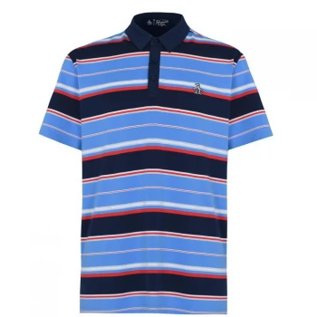 Image of Original Penguin Sleeve Icon Road Polo Shirt - Black Iris