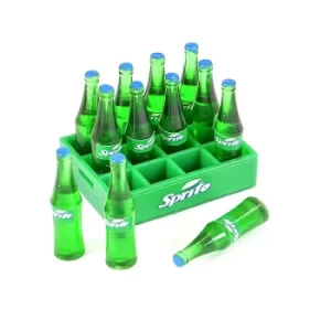 image of Fastrax Scale Soft Drink Crate W/Bottles Lemonade Green