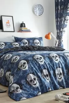 image of Pixel Skulls Duvet Cover Set