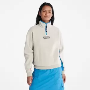 Image of Timberland Polartec Funnel-neck Fleece For Her In Beige Light Grey, Size L