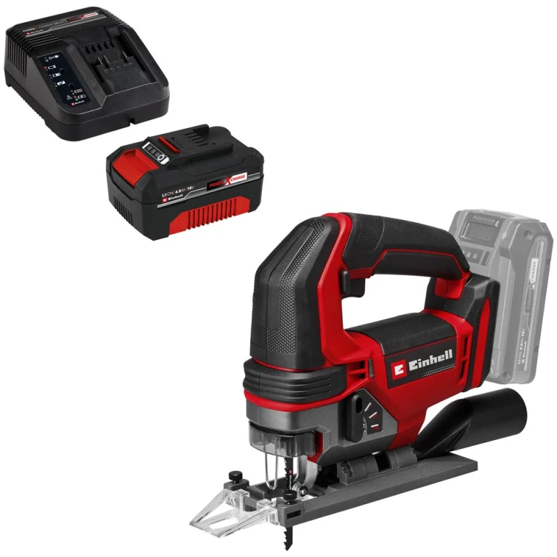 Image of Einhell TE-JS 18/100 Li 18v Cordless Jigsaw 1 x 4ah Li-ion Charger No Case TE-JS 18/100 L