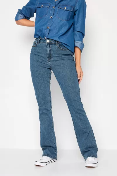 image of Tall Mid Wash Stretch Bootcut Jeans