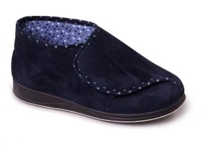 image of Navy padders 'cherish' memory foam slippers - 9