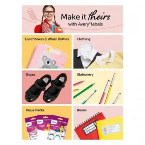 Image of Avery Avery UK Waterproof Labels Waterproof Dishwasher proof Microwavable 86 x 17mm White & Grey (Pack 24 Labels) - APGRIS24.UK APGRIS24.UK