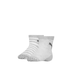 image of Puma 2 Pack Pattern Socks Babies - Grey