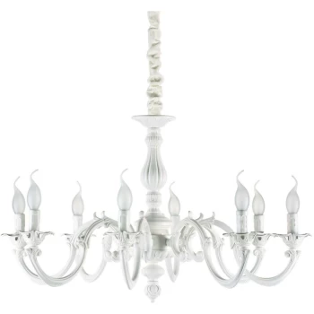 Image of Ideal Lux Justine - 8 Light Pendant Light White