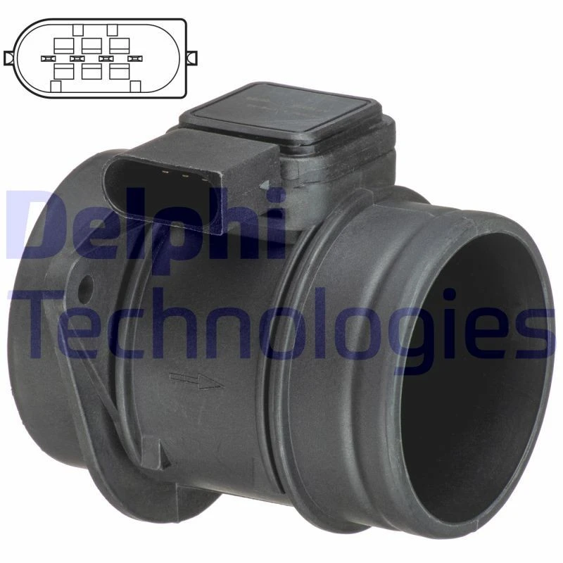 Image of DELPHI Mass air flow sensor DELPHI AF10505-12B1