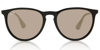 image of Ray-Ban Erika Sunglasses Shiny Black / Silver 601/5A 54mm