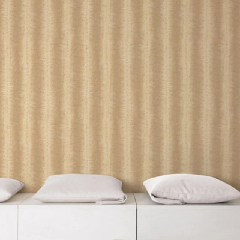 Image of Galerie Natural Fx Beige Reptile Stripe Embossed Wallpaper