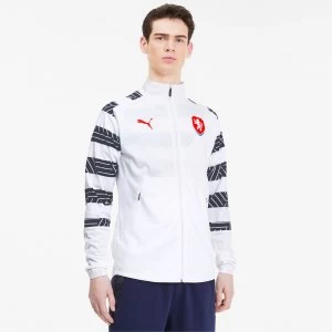 Image of PUMA Czech Republic Mens Stadium Jacket, White/Peacoat, size 2X Large, Clothing