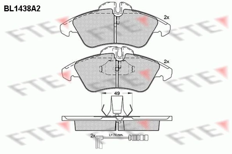 Image of Brake pad set FTE 9010187