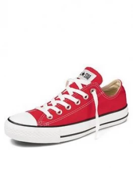 image of Converse Chuck Taylor All Star Ox Plimsolls, Red, Size 6, Women