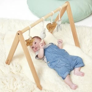 image of The Little Green Sheep Wooden Baby Play Gym & Charms Set