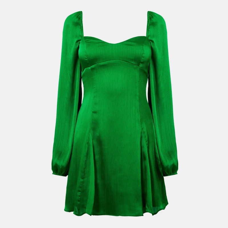 Image of Jack Wills Godet Mini Dress - Green Green 6