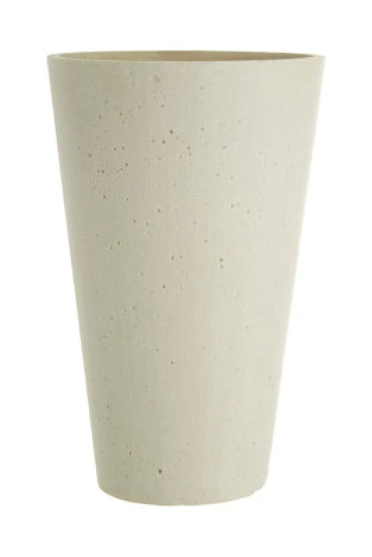 Image of Premier Housewares Polyresin Vase White Polyresin Small Tapered Vase White