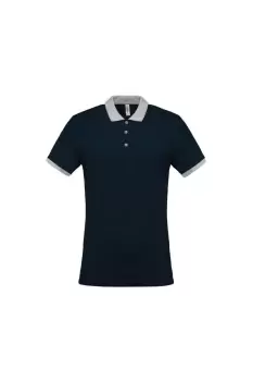 Two-Tone Pique Polo Shirt