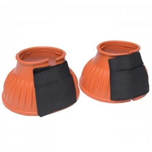 Image of Saxon Ribbed Touch Tape Bell Boots - Orange