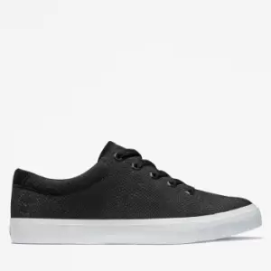 Image of Timberland Skyla Bay Leather Trainer For Her In Black Black, Size 3.5