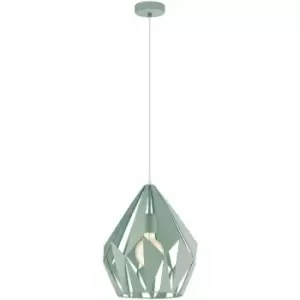 Image of Hanging Ceiling Pendant Light Pastel Green Geometric 1x 60W E27 Feature Lamp
