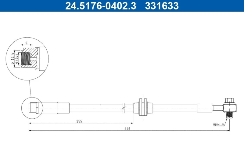 Image of Brake hose ATE 24.5176-0402.3