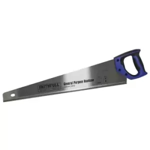 image of Faithfull General-purpose Hardpoint Handsaw 550mm (22in) 8 TPI FAISAWG22