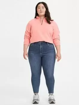 Image of Levis Plus Levis&reg; Plus Mile High Super Skinny Jean - Blue Size 14, Inside Leg M, Women