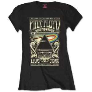 Image of Pink Floyd - Carnegie Hall Poster Ladies XX-Large T-Shirt - Black