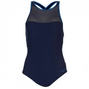 image of Zoggs Chaos Piped Sprintback Swimsuit Ladies - Navy