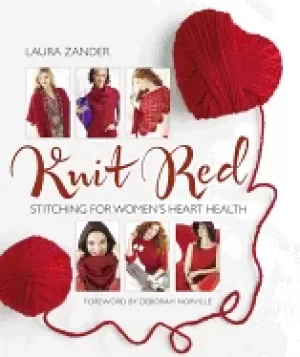 Image of knit red stitching for womens heart health zander laura and norville debora