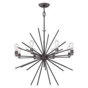 Image of 8 Light Ceiling Pendant Western Bronze Finish, E27