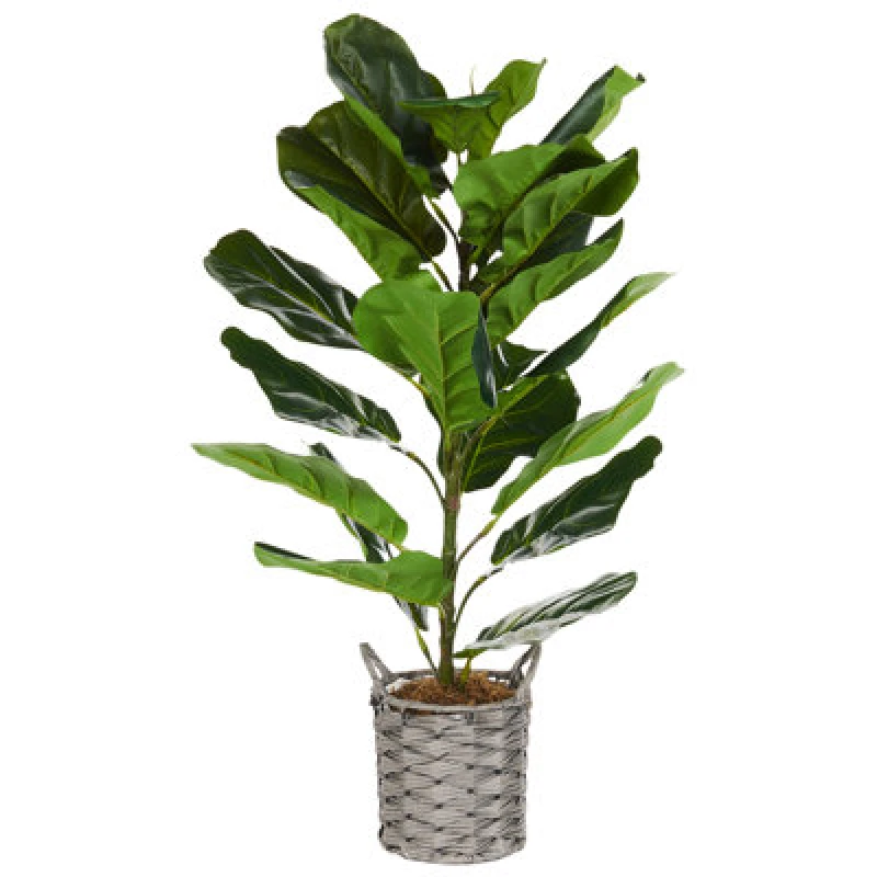 Image of Beliani Artificial Plant Fiddle Leaf Tree 72cm Green