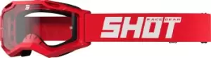 Image of Shot Assault 2.0 Solid Motocross Goggles, red, red, Size One Size