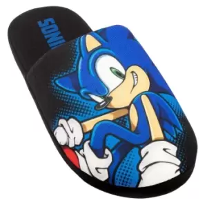 image of Sonic The Hedgehog Mens Slippers (9 UK-10 UK) (Black)