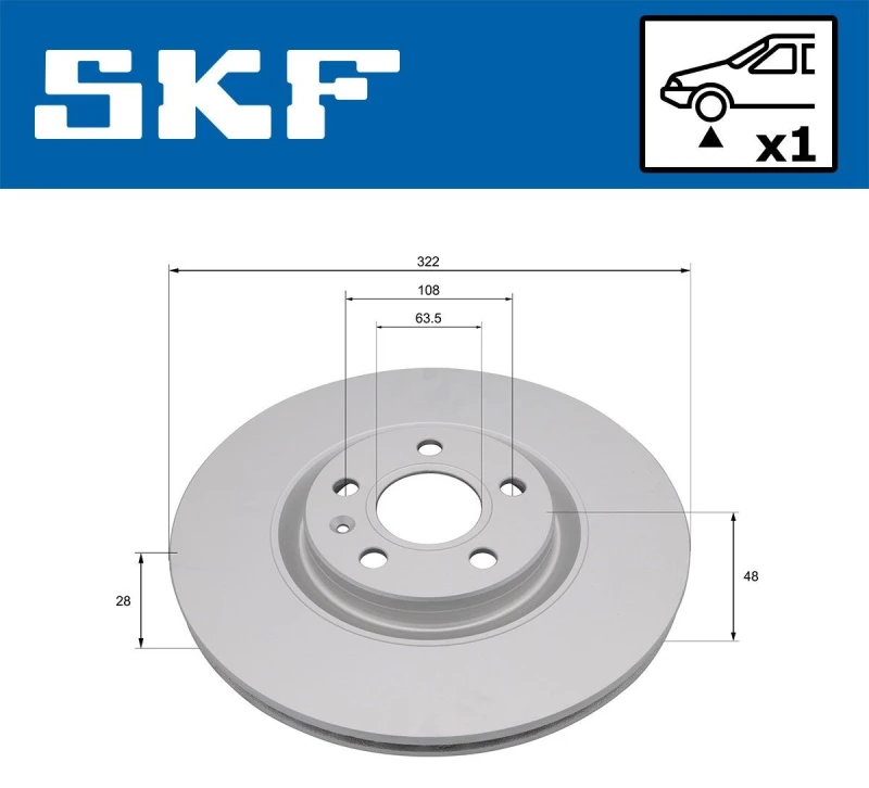 Image of SKF Brake disc SKF VKBD 81404 V1