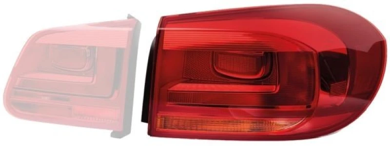 Image of HELLA 2SD 010 738-091 Rear light Upper section, with bulb holder, Left, P21W Combination Rearlight (391)