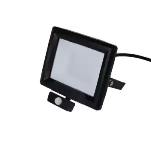 Image of Robus HiLume 50W LED Flood Light with PIR IP65 Black Cool White - RHL5040P-04