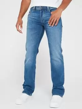 Image of Diesel Larkee Straight Fit Jeans - Mid Wash, Size 34, Inside Leg Regular, Men