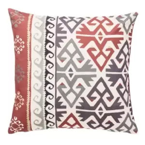 Image of Morris and Co Crown Imperial Embroidered Cushion - Red