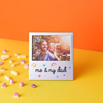 Image of 5" x 3.5" Cheerful Aluminium Photo Frame - Me & My Dad