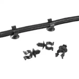 Image of HellermannTyton 151-00018 CTC10FT6LG-HIRHS-BK Corrugated Conduit Clamp Polyamide 6.6 modified impact resistant/heat stabilised (PA66HIRHS) Black