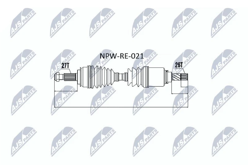 Image of NTY Drive shaft NTY NPW-RE-021