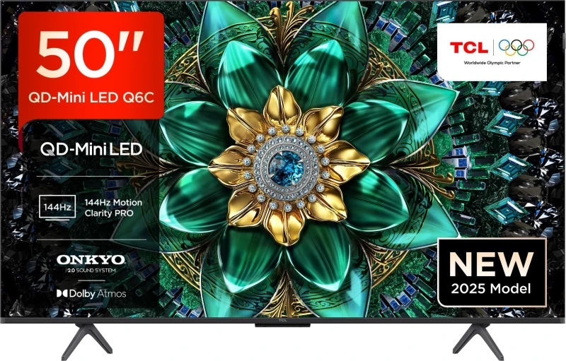 Image of TCL 50" 50Q6C-UK Smart 4K Ultra HD HDR QD-Mini LED TV
