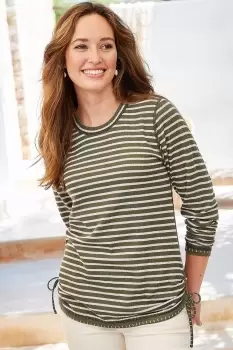 image of Twice-The-Style Long Sleeve Reversible Jersey Top