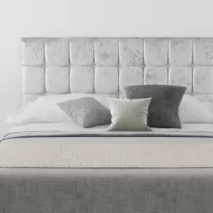 Image of Sinatra Upholstered Headboard, Mirazzi Velvet, Silver - Headboard 60cm Size Superking (180x200)